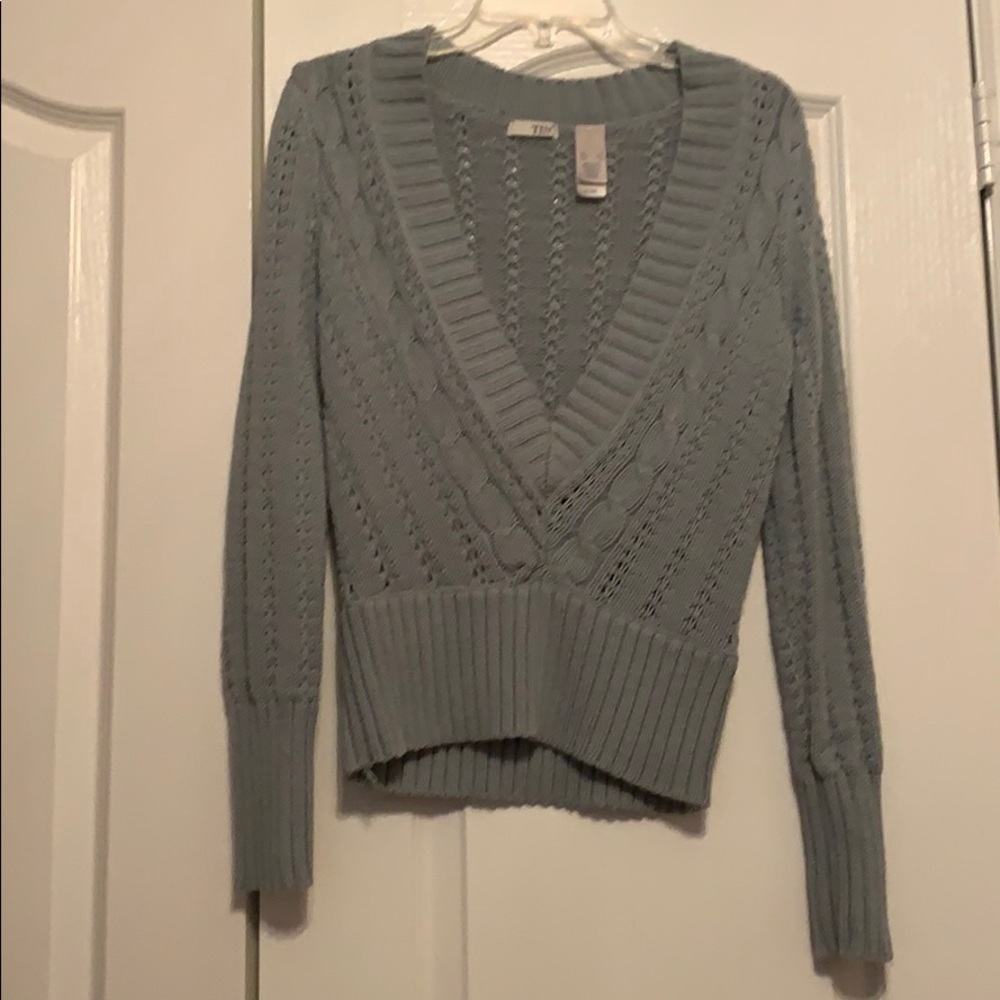 Deep V neck sweater